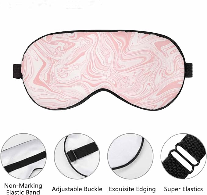 Marble SleepMask Grunge Abstract Liquid Paint Men Women Sleep Mask with Adjustable Strap Eye Cover Eye Shade for Travel, Nap,Meditation - Bloomnest