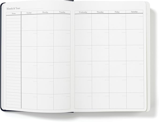 Wykeham's Executive 2026 Undated Daily Journal Planner – Customization Available (Personalized Royal Blue, 8.5"×5.5" - Undated) - Bloomnest