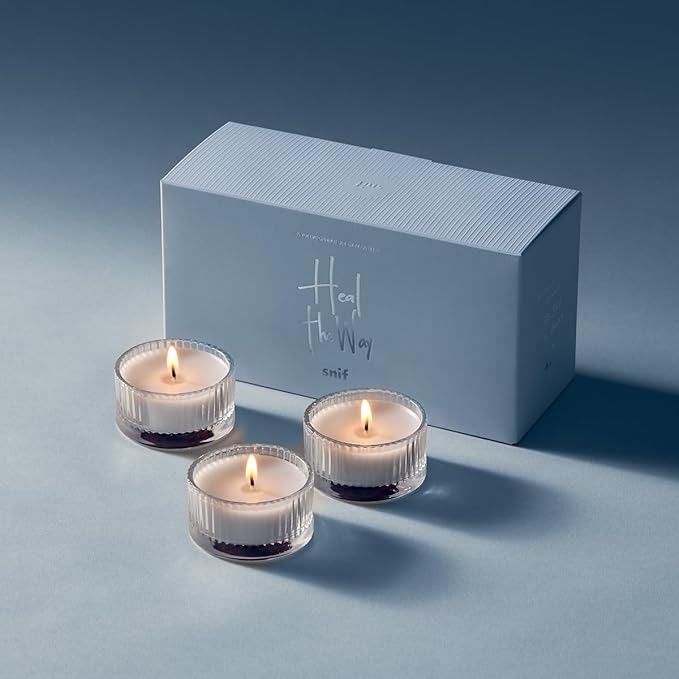 Heal The Way Votives Luxury Scented Candles by Snif, Gourmand and Ambery, Warm and Calming Candles - Bloomnest
