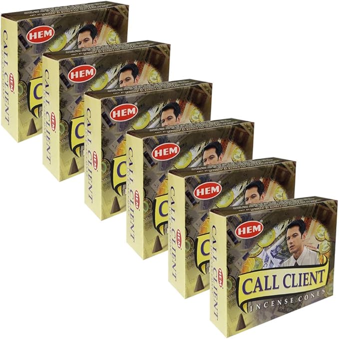 TRUMIRI Incense Cone Holder Bundle with Hem Call Clients Incense Cones - Pack of 6 (Approx 60 Cones) TRUMIRI