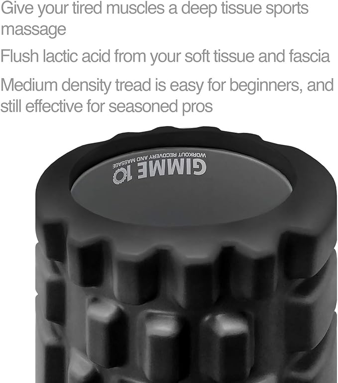 Trigger Point Releasing Foam Massage Roller with Medium Compression for Exercise, Stretching, and Muscle Recovery - Relieves Muscle Tightness, Improves Mobility, and Circulation - Bloomnest