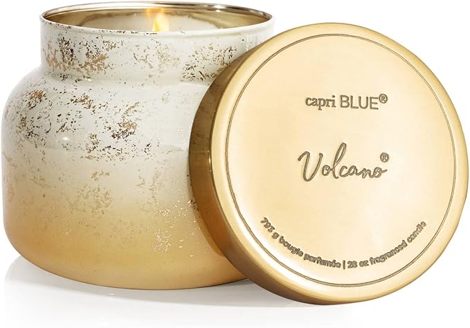 Capri Blue Glimmer Jar Candles - Luxury Holiday Scented Candles for Home - Long Lasting Soy Wax Blend - Scented Holiday & Home Decor - Volcano Oversized Signature Jar (28 oz) - Bloomnest