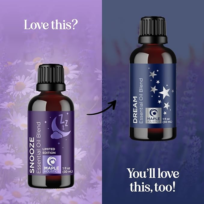 Sleep Essential Oil Blend for Diffuser - Snooze Blend Essential Oil for Sleep with Lavender Roman Chamomile Cedarwood and More - Aromatherapy Oil Blend for Peaceful Nighttime Relaxation - Bloomnest