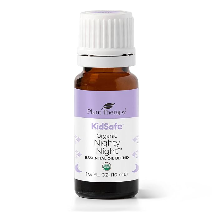 Plant Therapy KidSafe Organic Nighty Night Essential Oil Blend for Sleep 10 mL (1/3 oz) 100% Pure, Undiluted, Therapeutic Grade - Bloomnest