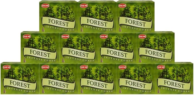 TRUMIRI Forest Incense Cones & Cone Incense Burner Bundle: 120pcs (12 Sets of 10pcs)