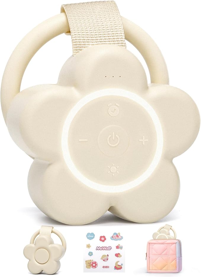2025 Mom's Choice Awards | Portable White Noise Sound Machine Baby | 25 Soothing Sounds | Rechargeable Travel Sound Machine Baby with Night Light | Newborn Essentials | Nursery, Home, Sleep Aid - Bloomnest