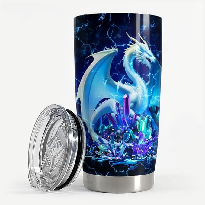 Dragon Tumbler 20oz Stainless Steel Insulated Coffee Travel Mug Cup for Women Mom Wife Dragon Gifts for Birthday Christmas Mother Day - Bloomnest