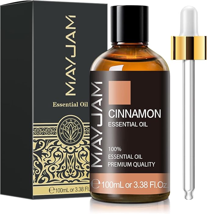 Cinnamon Essential Oil, MAYJAM Pure Essential Oils, 3.38FL.OZ Cinnamon Oil, Perfect for Diffusers Aromatherapy - Bloomnest