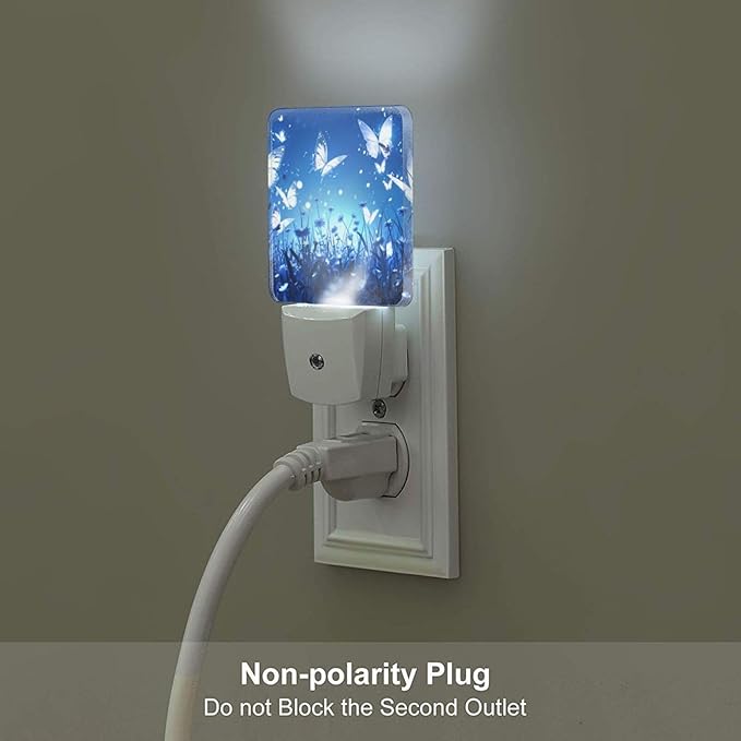 Led Night Light, Night Garden Butterfly Decorative Plug in Nightlights,with Smart Auto Dusk to Dawn Night Light for Bedroom, Kitchen, Nursery, Bathroom - Bloomnest