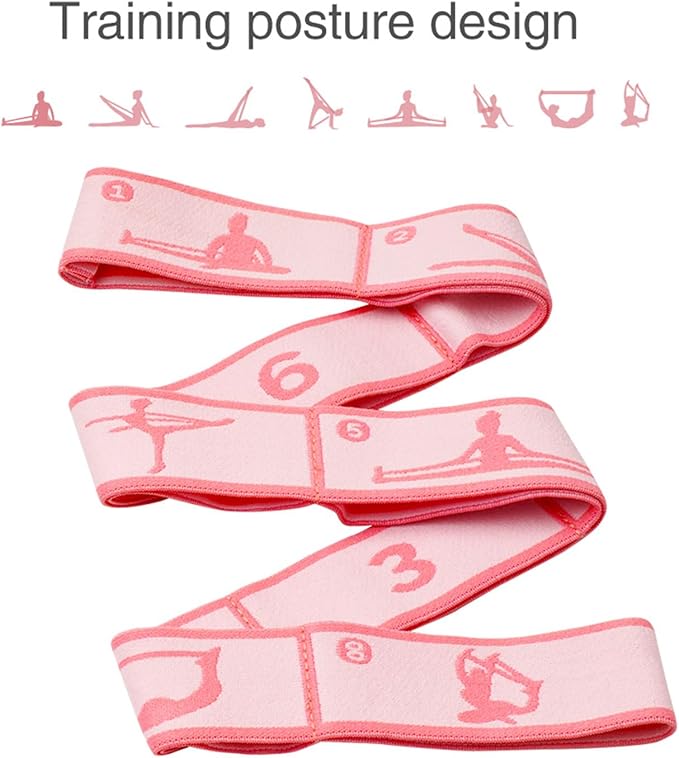 Adjustable Stretch Strap for Kids, 8-Loop Elastic Resistance Band for Children Gymnastics, Ballet Dance, Yoga, Stuff，Pilates & Flexibility Training, Home Exercise Equipment for Girls - Bloomnest