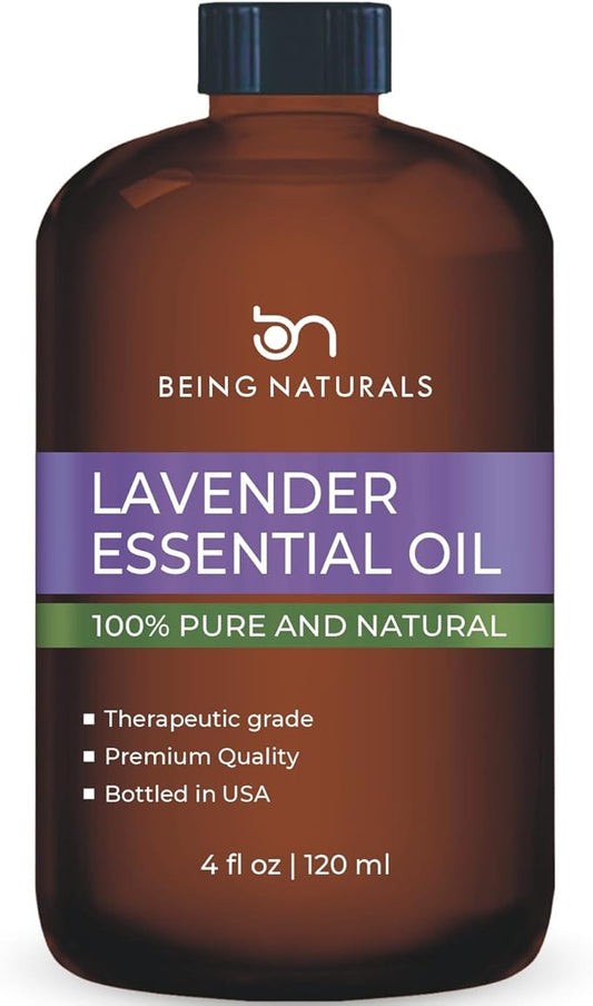 Lavender Essential Oil - Huge 4 FL OZ - 100% Pure & Natural – Premium Natural Oil with Glass Dropper Essential Oil - Bloomnest