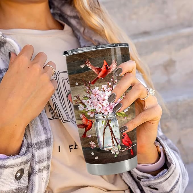 Cardinal Tumbler 20oz Stainless Steel Insulated Travel Mug Cup for Women Girls Gifts for Birthday Christmas - Bloomnest