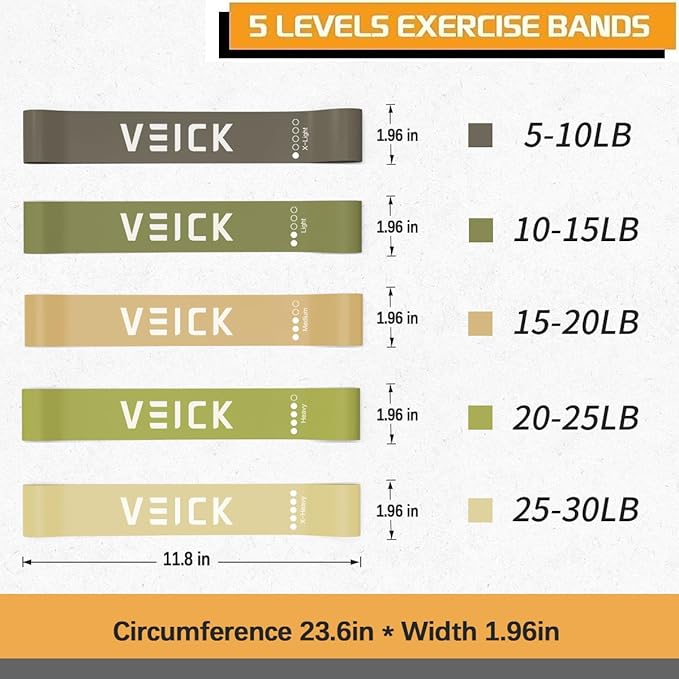 VEICK Resistance Bands, Exercise Bands, Workout Bands, Resistance Bands for Working Out with Handles for Men and Women, Exercising Bands for Fitness Weights Work Out at Home - Bloomnest