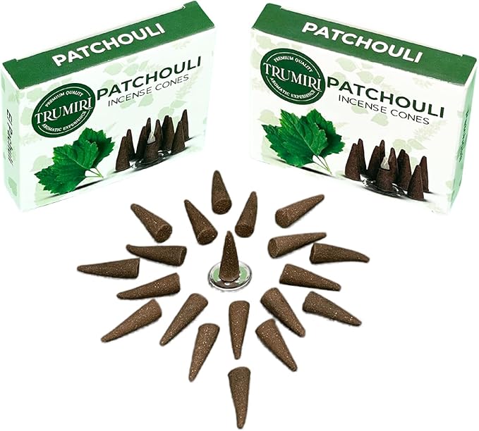 Patchouli Incense Cones - 20 Cone Incense - Dual Pack of 10 TRUMIRI