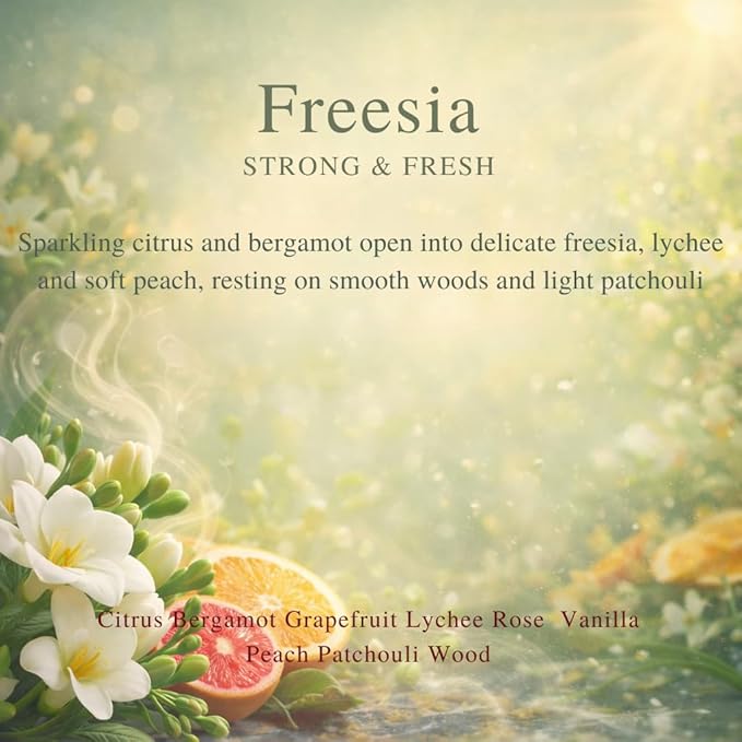 Car Air Freshener Refill for Smart Car Diffuser, 3 x 10ml Fragrance Oil Refills, Vent Clip Compatible, Long Lasting Car Diffuser Refill (Freesia) - Bloomnest