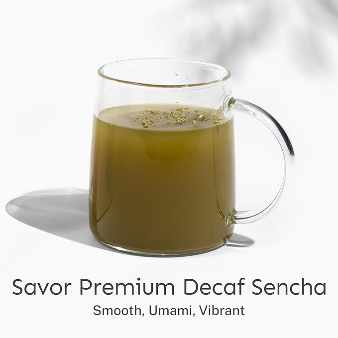 Yu Tea Decaf Organic Sencha Green Tea Powder, 100 Servings | Rich in Antioxidants, EGCG, & L-Theanine | Pure Japanese First Harvest Leaf | Caffeine-Free & Unsweetened | Resealable Pouch, 2.65 oz - Bloomnest