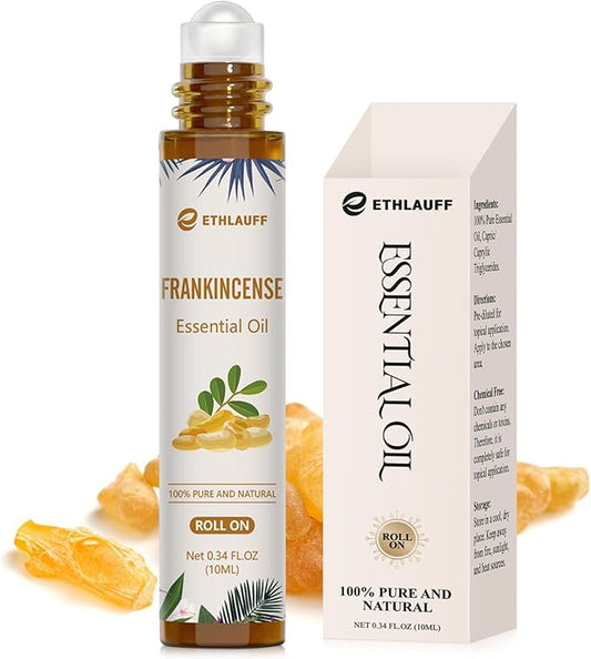 Frankincense Essential Oil Roll On, Frankincense Oil for Face & Skin Care,10ml Perfume Roll-on Oil, Natural Calm, Stress Relief - Bloomnest