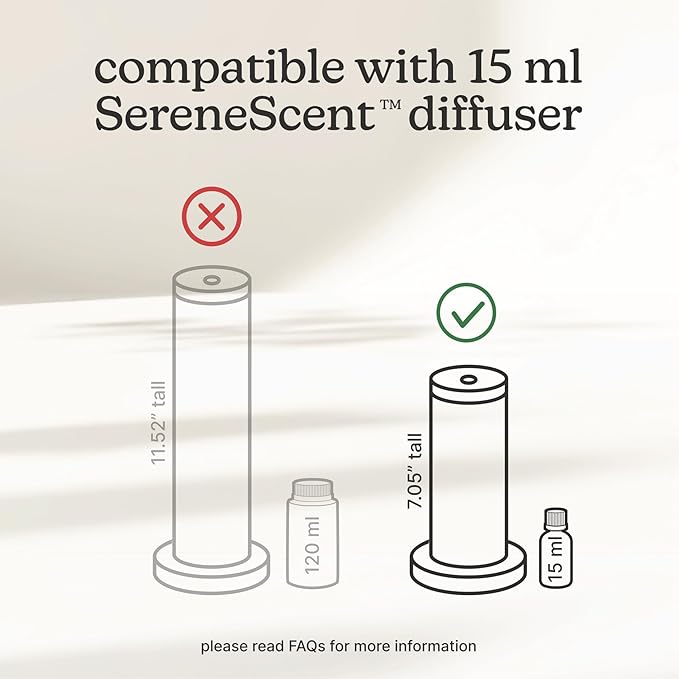 Homedics SereneScent Waterless Diffuser Oil Refill — Gilded Amber & Tonka (15ml). Compatible with Compact SereneScent Diffusers. Warm & Luxurious Home Fragrance. Plug & Play. Homedics