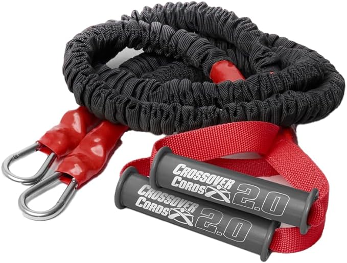 Crossover Cords - Shoulder Resistance/Exercise Bands - Perfect for Warmups, Arm Care, Rotator Cuff Exercise or Physical Rehab from Injury - One Set of 2 Cords - Crossover Symmetry - Bloomnest