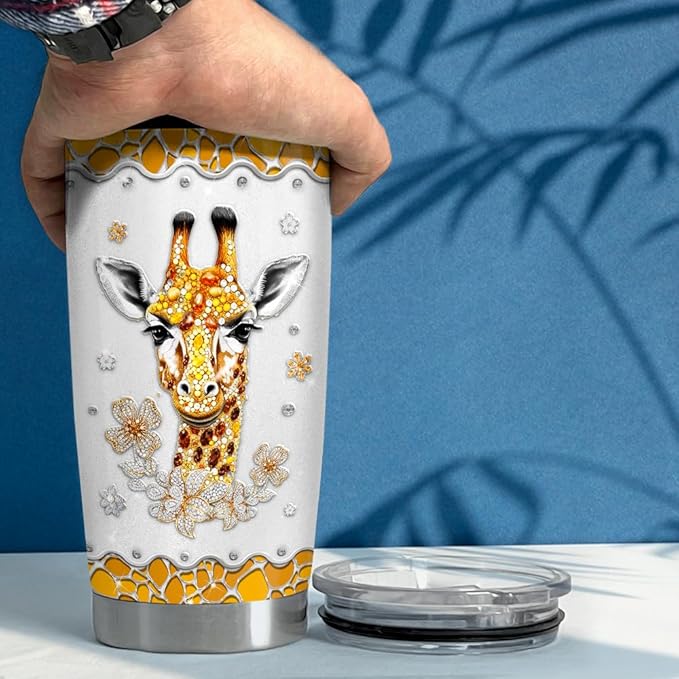 SANDJEST Giraffe Gifts for Women Girls Girrafe Tumbler 20oz Jewelry Drawings Stainless Steel Insulated Tumblers Coffee Travel Mug Cup Gift for Birthday Christmas - Bloomnest