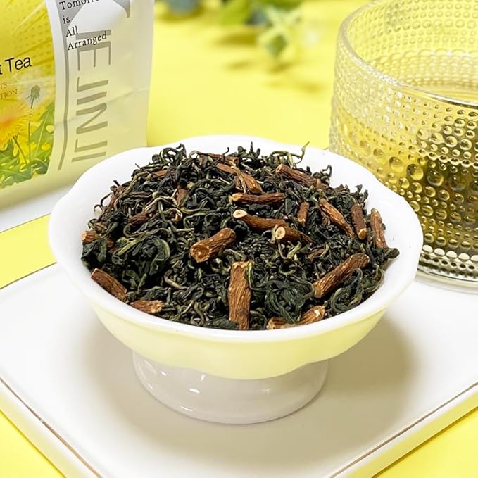 XIEJINJI Dandelion Tea, 100% Pure Dandelion Root & Leaf, 4.2g*40Count, Re-usable for Brew, Caffeine-Free Herbal Blend to Support Liver & Kidney Function, Eco-Conscious Tea Bags - Bloomnest