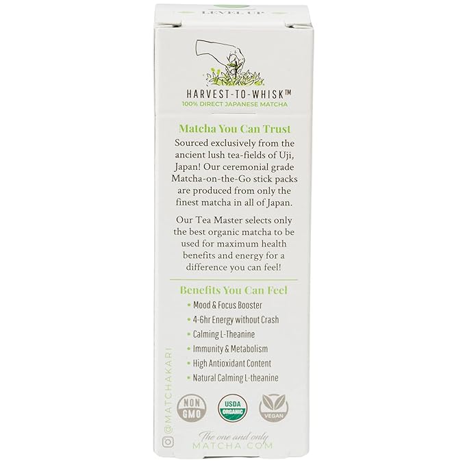 Matcha Green Tea Powder Single Serving Sticks, Dr. Weil's Ceremonial Organic Matcha Powder Singles Packets - Individual Tea Packets (6) - Bloomnest