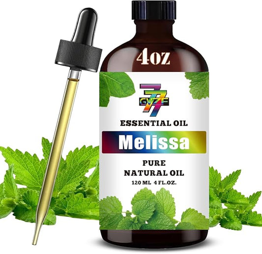 Melissa Essential Oil (4 oz/120 ml) — Melissa Oils for Aromatherapy, diffusers, humidifiers, Home fragrances, DIY Skincare, soap Making, DIY Candle Making, Relaxation, Yoga, and Meditation - Bloomnest