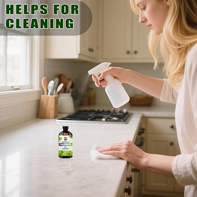 Peppermint Essential Oil (4 oz/120 ml) — Peppermint Oils for Aromatherapy, diffusers, humidifiers, Home fragrances, DIY Skincare, soap Making, DIY Candle, Relaxation, Yoga, and Meditation - Bloomnest