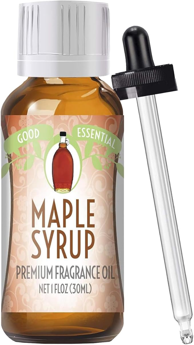 Good Essential Professional Maple Syrup Fragrance Oil 30ml for Halloween, Christmas Diffuser, Soaps, Lotions, Perfume 1 fl oz - Maple Candle Scent Oil GoodEssential