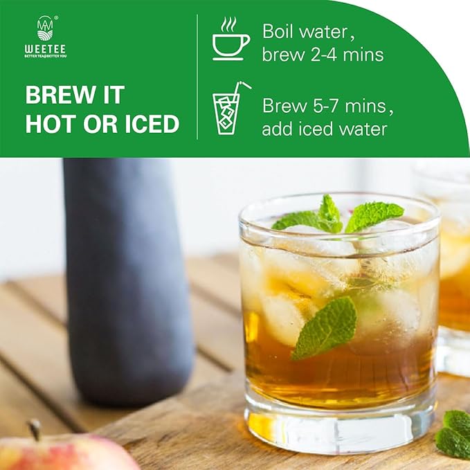 WT WEETEE Mint Green Tea Bags, 100 Count, Perfect blend of Green Tea, Peppermint, Spearmint, Lemongrass, Lemon Balm, Low Caffeine Mint Medley Herbal Tea - Bloomnest