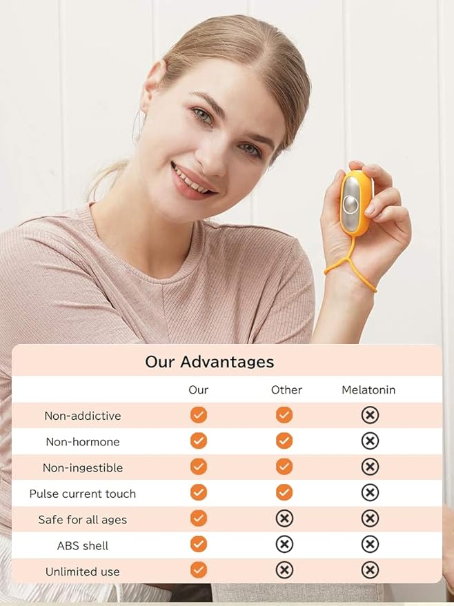 Brain Massage Adjust Heart Rate,Headache Focus Attention,Small and Easy to Carry,Improve Deep Sleep (Yellow) - Bloomnest