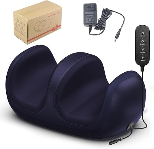 Foot Massager with Heat, Shiatsu Foot Massager for Plantar Fasciitis, Lightweight and Remote Control, Suitable for Home, Office, Cool Birthday Gifts for Mom, Dad(Blue) - Bloomnest