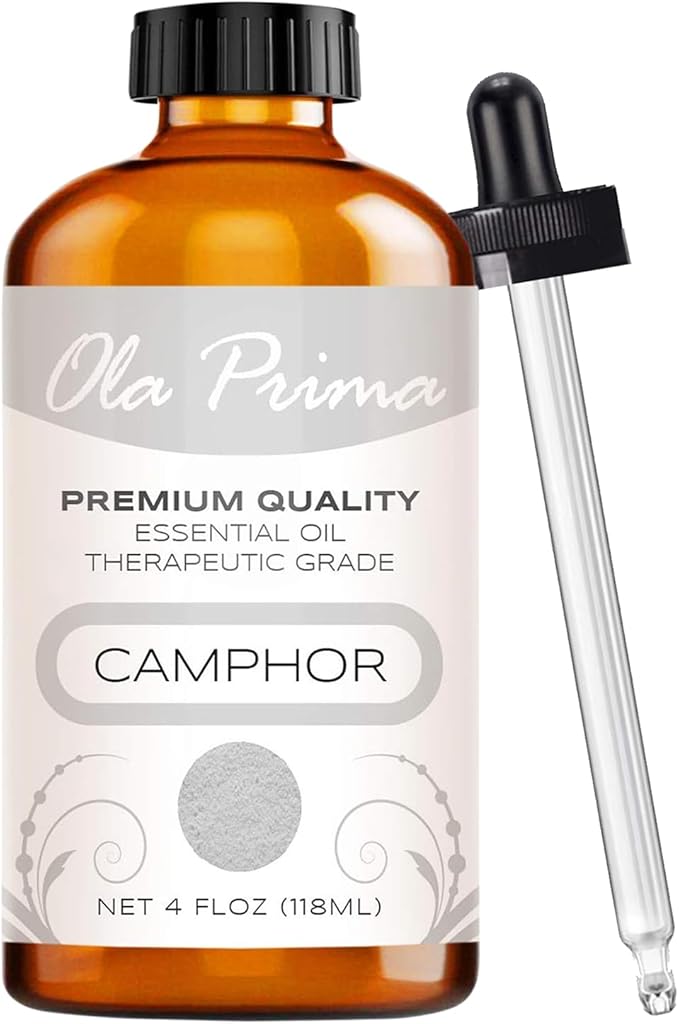 Ola Prima Oil of Youth Camphor Essential Oil - Therapeutic Grade for Aromatherapy, Diffuser, Lymphatic Massage, Hair, Skin - Dropper - 4 fl Ounce - Bloomnest