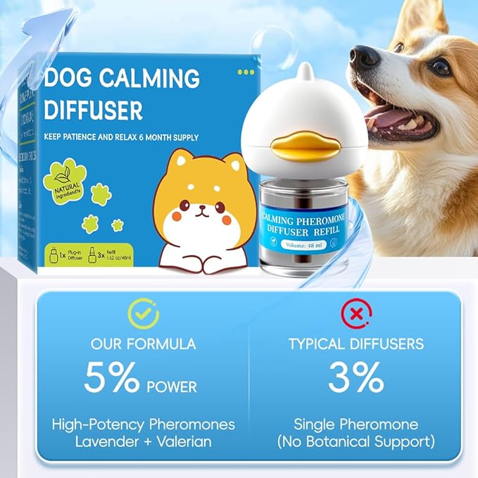 PRO! Dog Calming Diffuser to Stop Peeing in House - Calming Diffusers for Dogs with Pheromones for Anxiety Relief, Pet Calming Aid Device for Dogs Stop Barking and Marking - Bloomnest