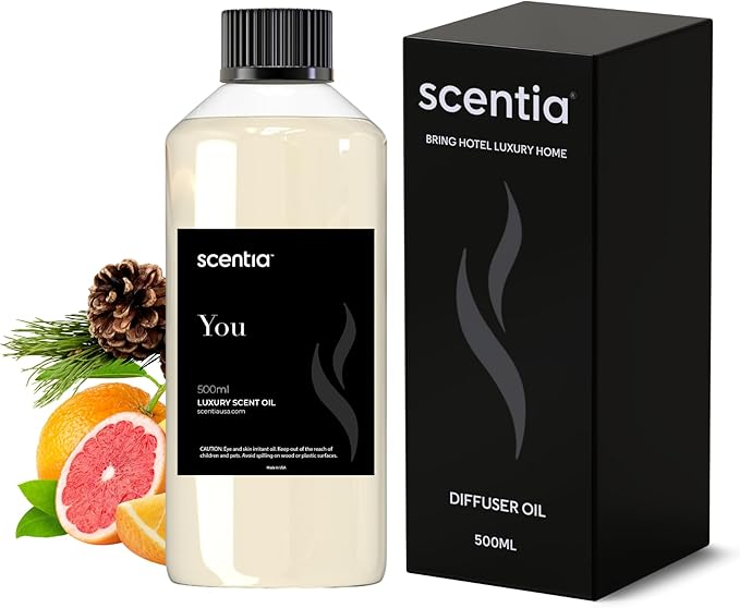 Fierce-Inspired Diffuser Oil - Scentia You Fragrance Oil Perfume Dupe - 500mL, 16.7 Fl oz Aromatherapy Diﬀusers and Humidifiers - A & F Inspired Natural Essential Scented Oil, Mothers Day Gift Scentia