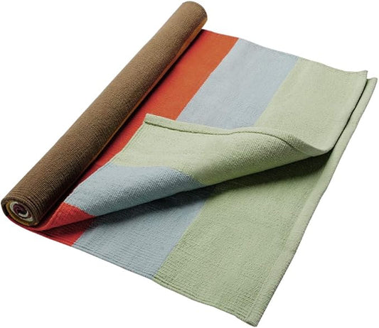 Hugger Mugger Cotton Yoga Rug - Absorbent, Grippy Tight Weave, Ashtanga and Hot Yoga Rug, Helps with Slippery Hands and Feet - Bloomnest