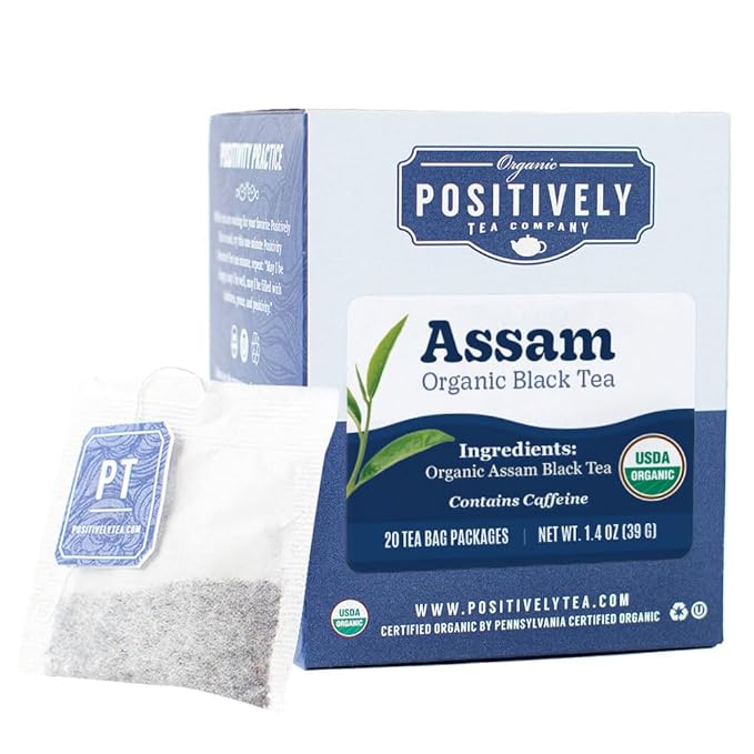 Organic Positively Tea Company, Assam Black Tea Bags, 20 Count - Bloomnest