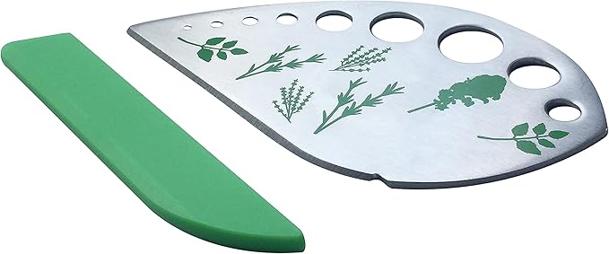 Herb Stripper Stainless Steel Kitchen Herb Leaf Stripping Tool Kitchen Gadgets for Kale, Chard, Collard Greens, Thyme, Basil, Cilantro Tool (9 holes) - Bloomnest