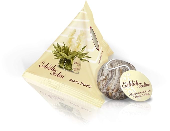 Creano Blooming Tea - Teelini Flowers in Cup Size - Gift Set in Wooden Box - 12 Pcs in 4 Varieties - White Tea - Bloomnest