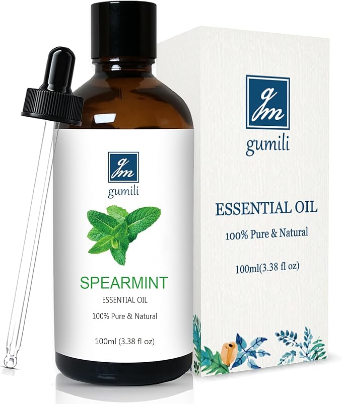 Spearmint Essential Oil, 100% Pure Undiluted Spearmint Oil for Skin, Hair, Aromatherapy - 100ml/3.38 oz - Bloomnest