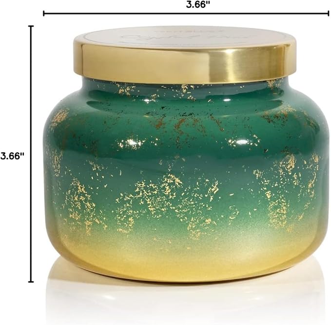 Capri Blue Glimmer Jar Candles - Luxury Holiday Scented Candles for Home - Long Lasting Soy Wax Blend - Scented Holiday & Home Decor - Crystal Pine Signature Jar (19 oz) - Bloomnest