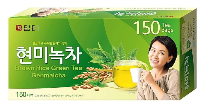 Damtuh Korean Brown Rice Green Tea – Roasted Genmaicha Blend, Nutty & Refreshing Flavor, 150 Tea Bags (1.5g each) - Bloomnest
