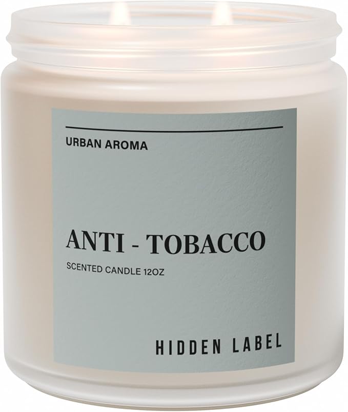 Hidden Label Anti Tobacco Fall Candls, 12oz 2 Wick Non Toxic Candles for Home Scented, Natural Soy Wax Clean Burning Aromatherapy Candle, 70H Long Lasting for Stress Relief & Relaxation Gifts - Bloomnest