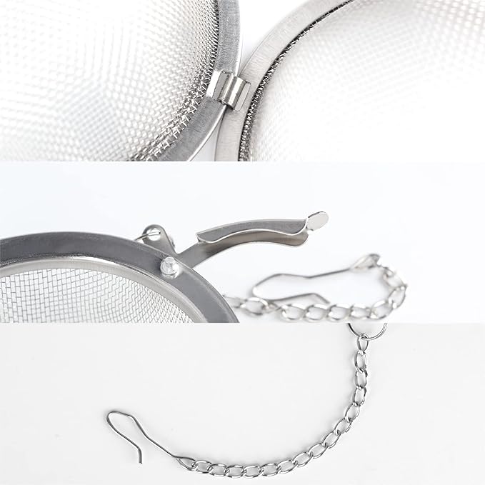 Fu Store 2pcs Stainless Steel Mesh Tea Ball 2.7 inches Tea Strainers Teas Infuser Strainer Filters for Teas - Bloomnest