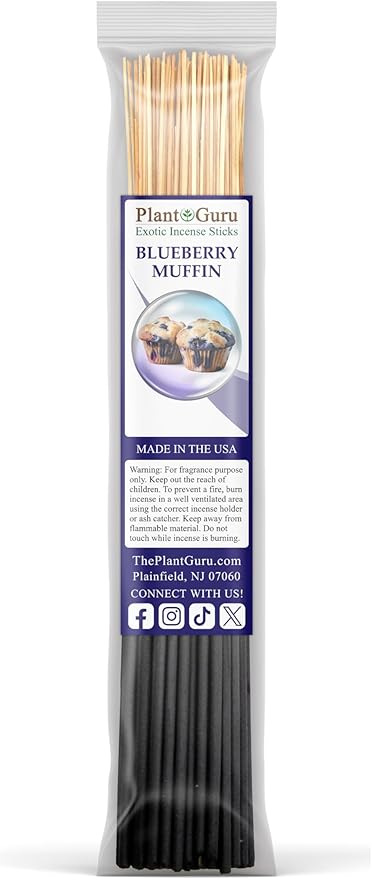 Bakery Incense Sticks Variety Set Bulk 500 Pack Sampler 11" Sticks - 5 Bundles of 100 Sticks Per Bundle. Birthday Cake, Blueberry Muffin, Chocolate Cake, Gingerbread Cookie and Sugared Snickerdoodle.