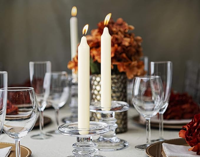 BOLSIUS Ivory Candlesticks - Bulk Case of 3 Packs = Total 135 Candles - 6+ Hours - Premium European Quality - Consistent Smokeless Flame - Unscented Dripless Dinner Candles - Bloomnest