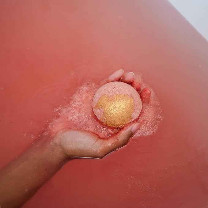 ANIHANA Bath Bombs with Coconut Oil, Paraben Free, Hand-Crafted Luxury Fizzers, Refreshing Peach Smoothie Scent, 6.3 oz Each, 3 Pack - Bloomnest