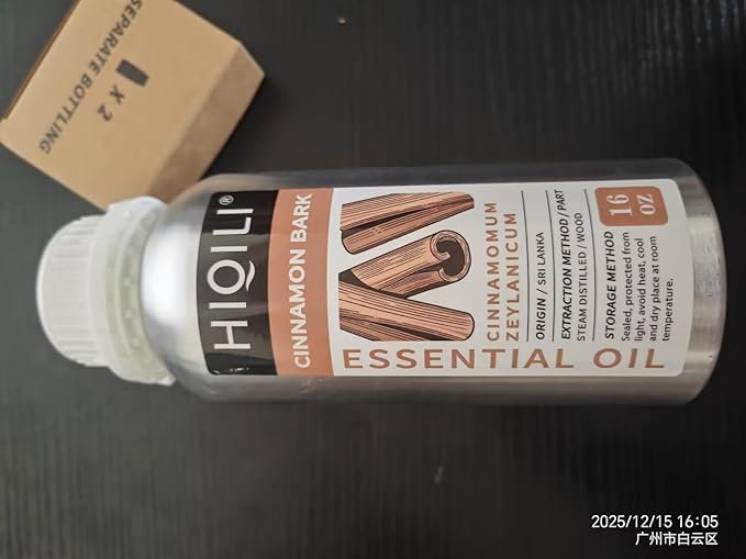 HIQILI Cinnamon Essential Oil for Candle, Spary & Diffuser - 100% Pure Natural - Indoor and Outdoor - Bloomnest