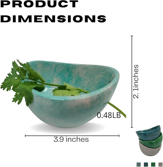 Herb Stripper Bowl, 4-Hole Resin Herb Stripper Tool for Kitchen &Garden, Easy Clean Herb Stem Remover with Ergonomic Handle, Fit Kitchen Gadgets for Home Cooks&Gardeners (Resin ceramic,Cyan) - Bloomnest