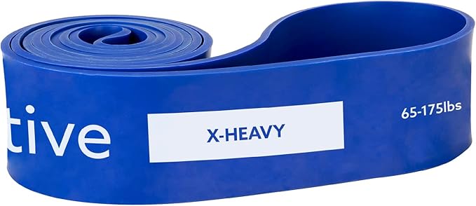 3DActive Pull Up Assist Band - Resistance Band for Strength Training, Powerlifting, Body Stretching, Crossfit - Exercise Guide Included.